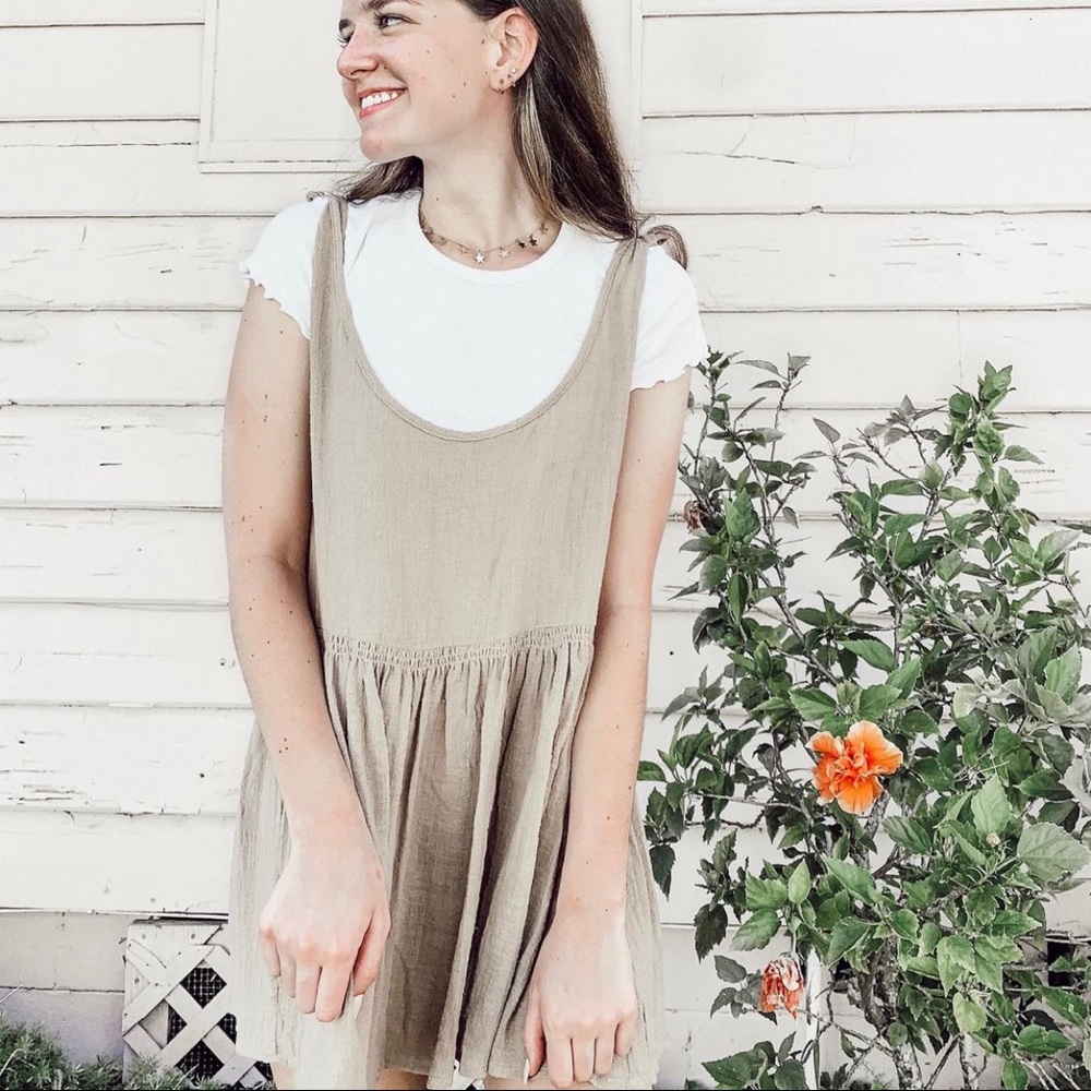 Princess Polly Brown Tie Shoulder Dress